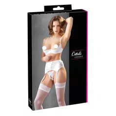 Cottelli - Schnür-BH-Set aus Spitze (weiß) - 80B/M