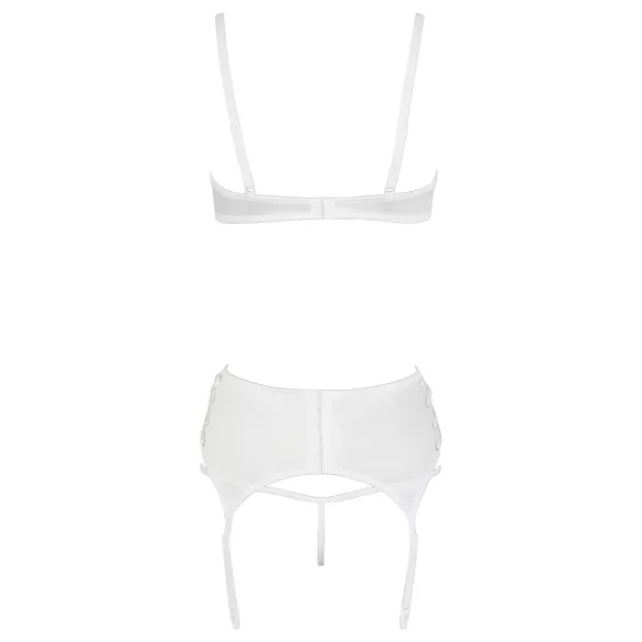 Cottelli - Schnür-BH-Set aus Spitze (weiß) - 80B/M