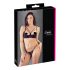 Cottelli - Riemen-BH & String mit Ringen (schwarz)