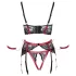 Cottelli Bondage - Mattes BH-Set mit Spitze (rot) - L