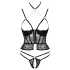 Abierta Fina - offener String und Korsett (schwarz) - L
