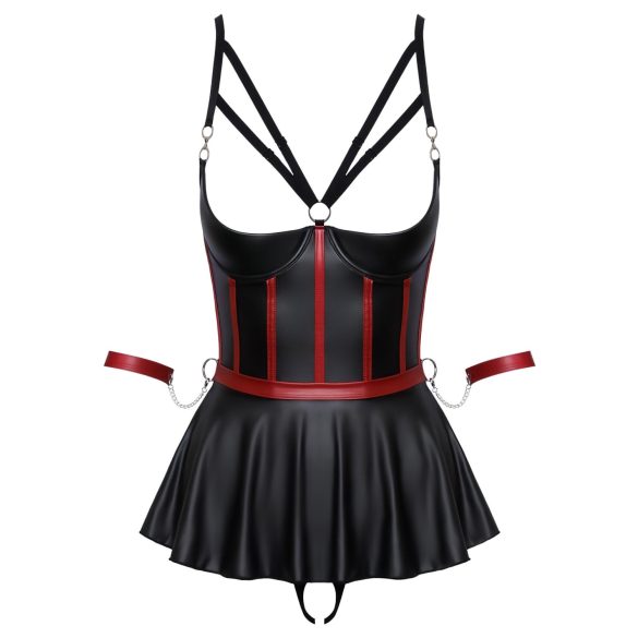 Cottelli Bondage - Glänzendes Set & Handfesseln (Schwarz)