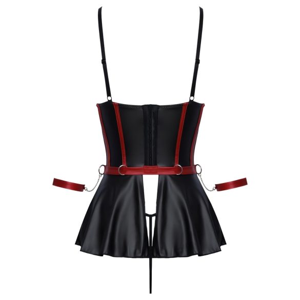 Cottelli Bondage - Glänzendes Set & Handfesseln (Schwarz)