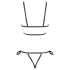 Cottelli Bondage - Glänzendes Körpergeschirr Bikini (schwarz) - XL