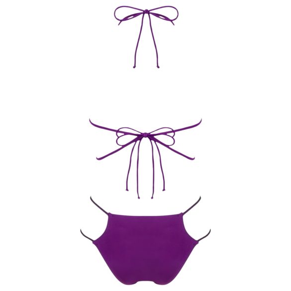 Obsessive Balitta - Glänzendes Neckholder-Bikini (Lila)