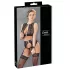 Cottelli Bondage - Spitzen‑Dessous-Set + Handschellen (4-teilig) - L