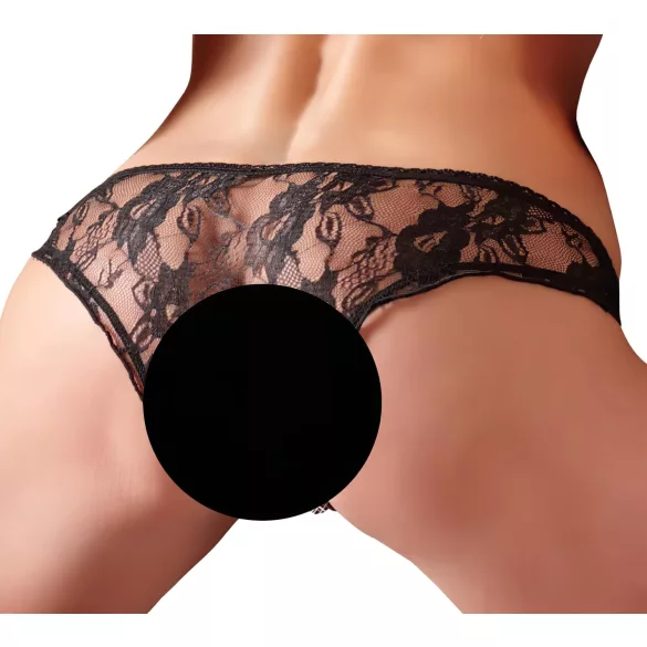 Cottelli - Offener Hüftslip (schwarz) - L