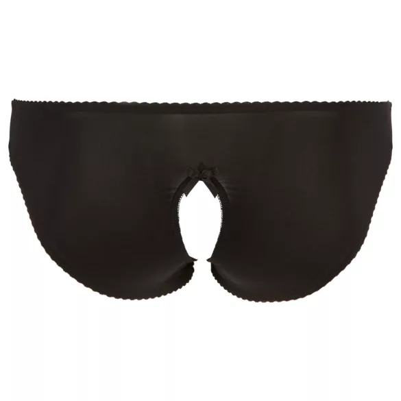 Cottelli Plus Size - Spitzen-Offen-Slip (schwarz)