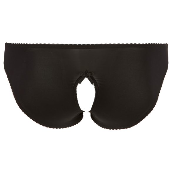 Cottelli Plus Size - Spitzen-Offen-Slip (schwarz) - 4XL