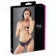 Cottelli - Spitzen-Slip mit Schleife und offenem Schritt (schwarz) - M