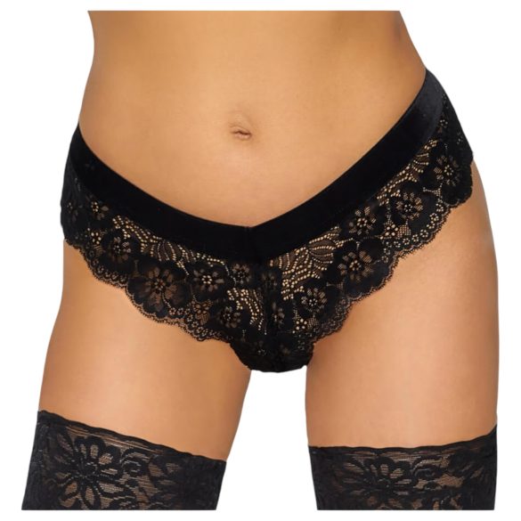 Cottelli Party - Spitzenslip mit Kette (schwarz)
