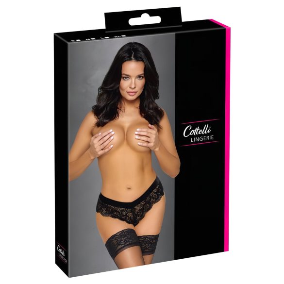 Cottelli Party - Spitzenslip mit Kette (schwarz)