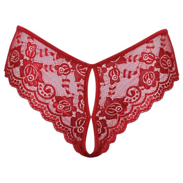 Cottelli - offener Spitzen-Slip (rot) - M