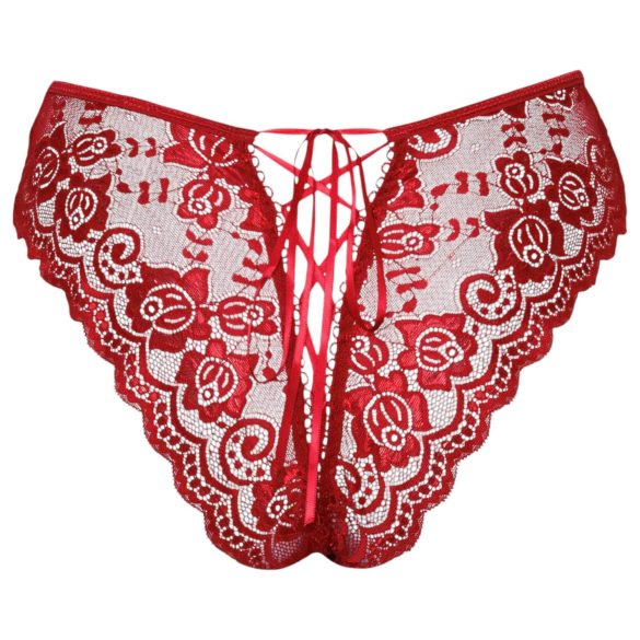 Cottelli - offener Spitzen-Slip (rot) - L
