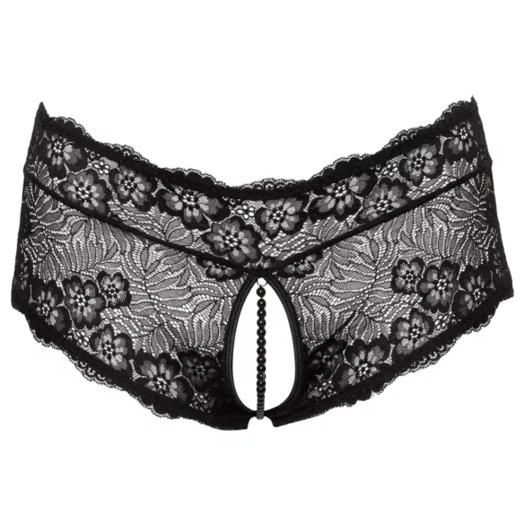 Cottelli Curves - Offene Spitzenpanty (Schwarz) - XL