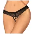 Obsessive Chemeris - Offener Tanga (Schwarz) - M/L