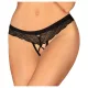 Obsessive Chemeris - Offener Tanga (Schwarz) - M/L