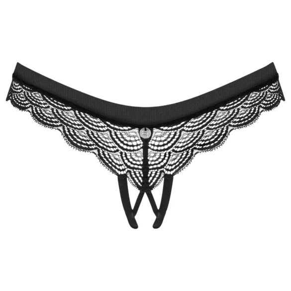 Obsessive Chemeris - Offener Tanga (Schwarz)