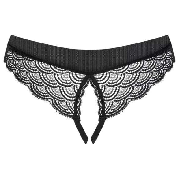Obsessive Chemeris - Offener Tanga (Schwarz)
