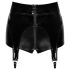 Noir - Glänzende Hotpants mit Strumpfhalter (Schwarz)