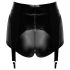 Noir - Glänzende Hotpants mit Strumpfhalter (Schwarz)
