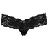 Cottelli - String aus Spitze mit versteckter Perlenkette (schwarz) - L