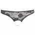 Cottelli - Perlenverzierte offene Spitzen-Tanga (schwarz) - M