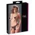 Cottelli - Perlenverzierte offene Spitzen-Tanga (schwarz) - L