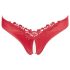 Cottelli - Perlen und offene Blumen-Damenhose (rot) - L