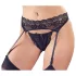 Cottelli - Spitze Strapsgürtel und String (schwarz) - M