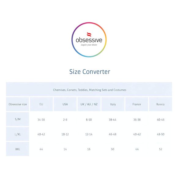 Obsessive Intensa - Doppelt geschnürter Spitzen-Tanga (schwarz) - L/XL