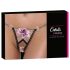 Cottelli - Luxus Lilienstickerei Tanga (Schwarz-Weiß) - M/L