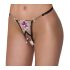 Cottelli - Luxus Lilienstickerei Tanga (Schwarz-Weiß) - M/L