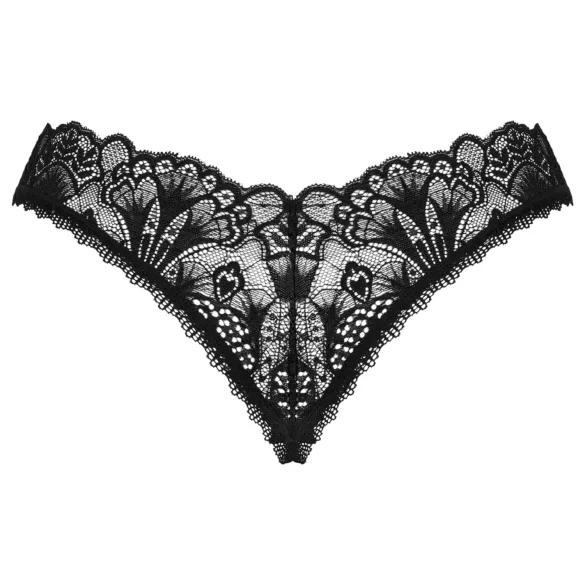 Obsessive Donna Dream - Spitze offener Tanga (schwarz) - XL/XXL