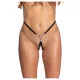 Cottelli - schwarzer offener String-Tanga mit funkelndem Stein (S-L)