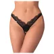 Obsessive - Transparenter Spitzen-Tanga (Schwarz)