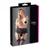 Cottelli Plus Size - Spitzen Strapshemd mit Schnürung (schwarz)