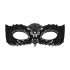 Obsessive - bestickte venezianische Maske (schwarz)