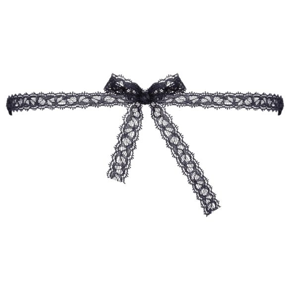 Cottelli - Verzierter, bestickter Spitzenmaske (schwarz)