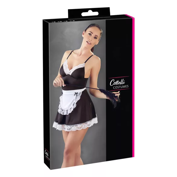 Cottelli - Zimmermädchenkleid und Schürze (schwarz-weiß) - M
