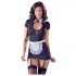 Cottelli - Dienstmädchen-Kleid mit Strapsen (Schwarz-Weiß)