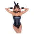 Cottelli Bunny - glänzendes, sexy Hasenkostüm (5-teilig) - XL