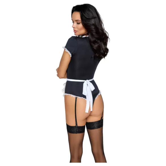 Cottelli - Kellnerinnen-Body mit Schürze (schwarz)