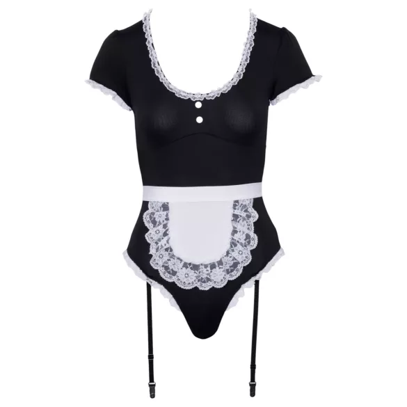 Cottelli - Kellnerinnen-Body mit Schürze (schwarz)