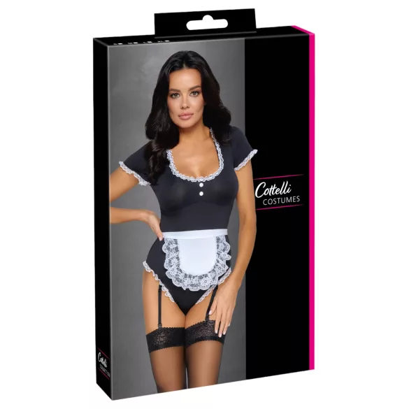 Cottelli - Kellnerinnen-Body mit Schürze (schwarz) - M