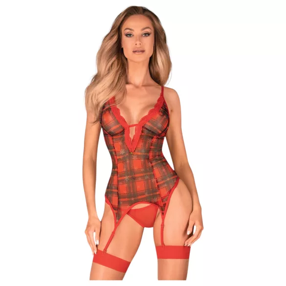 Obsessive Jollymore - Weihnachtliches Dessous-Set