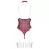 Cottelli - Kariertes Body-Set (Rot) - M