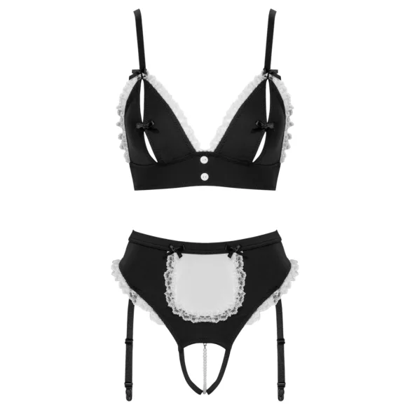 Cottelli - Dienstmädchen-Set (schwarz)