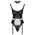 Cottelli - Dienstmädchen-Body mit Schürze (schwarz) - M