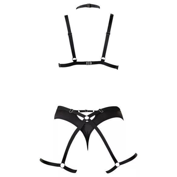 Cottelli - verführerisches Trio Dessous-Set - Schwarz (S-L)